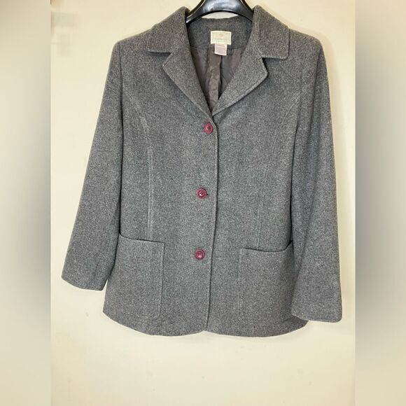 SUSAN BRISTOL 14 Wool Cashmere Blend Blazer - Picture 1 of 13